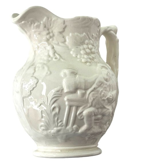 Vintage Spode England Porcelain Old English Tavern Pitcher K1256 Bone China Nice - Picture 4 of 8